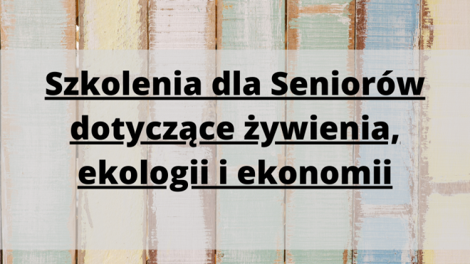 Szkolenia dla Seniorów