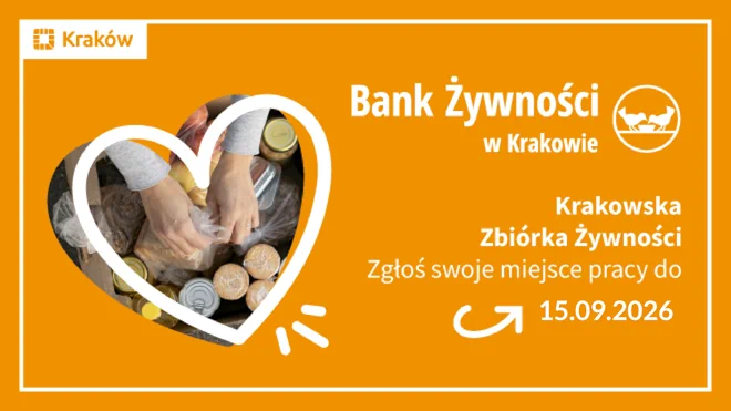 Krakowska Zbiórka Żywności 2026 – zapraszamy firmy, szkoły i instytucje do udziału